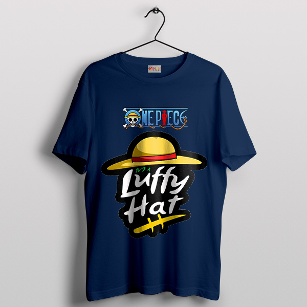 Monkey D Luffy Gear 5 Meme Pizza Hut Navy T-Shirt Straw Hat