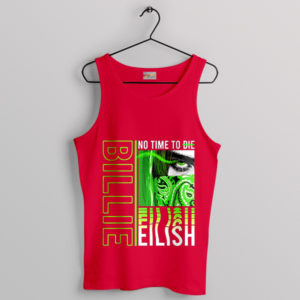 No Time To Die by Billie Eilish Red Tank Top Big Tits Singer