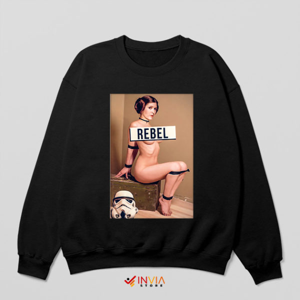 Sexy Princess Leia Rebel Black Sweatshirt Naked Star Wars