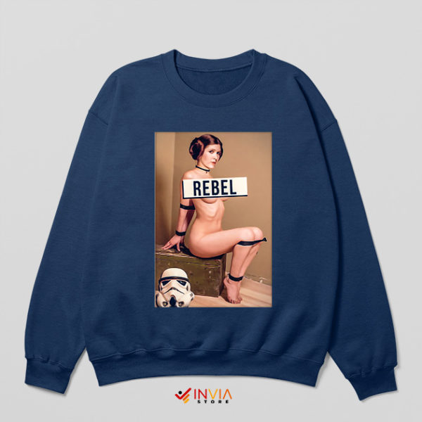 Sexy Princess Leia Rebel Navy Sweatshirt Naked Star Wars