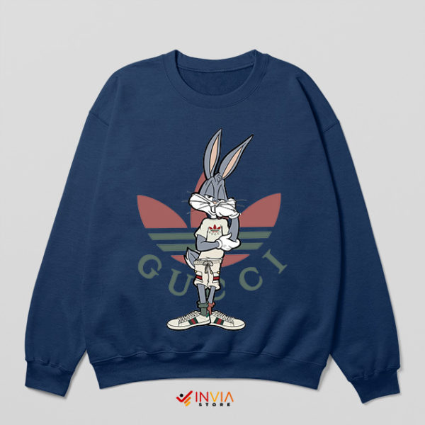 Show Bugs Bunny Meme Adidas Navy Sweatshirt
