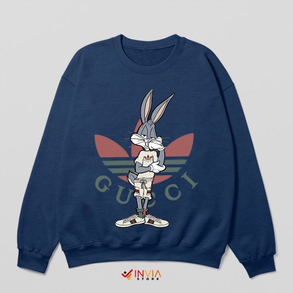 Show Bugs Bunny Meme Adidas Navy Sweatshirt