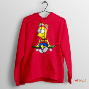 Skate Swag Bart Simpson Red Hoodie