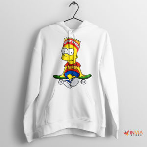 Skate Swag Bart Simpson White Hoodie