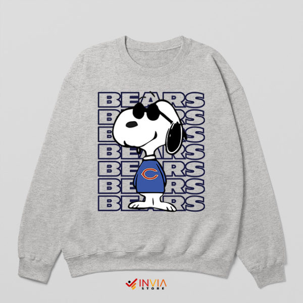 Snoopy Love Chicago Bears Gear Sport Grey Sweatshirt Graphic
