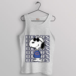 Snoopy Speedmaster NFL Chicago Bears SPort Grey Tank Top