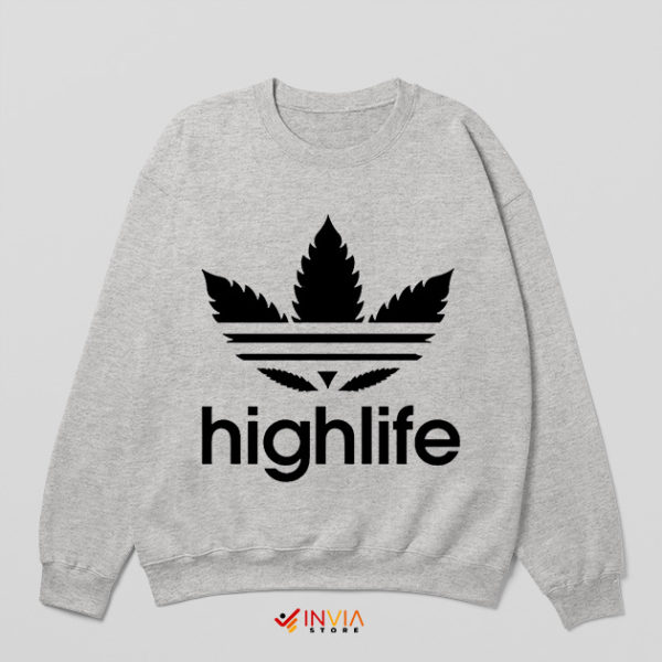 Style Adidas Highlife Weed Sport Grey Sweatshirt