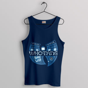 Tardis Art Wu Tang Clan Logo Navy Tank Top