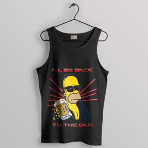 Terminator Homer Graphic Tank Top I'll Be Back To The Bar
