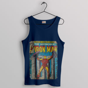 The Invincible Iron Man Navy Movie Tank Top