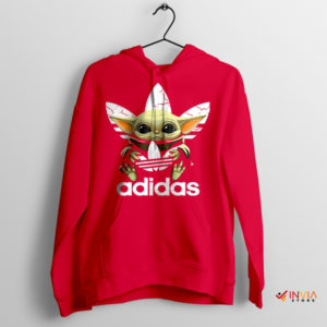 The Mandalorian Grogu Adidas Red Hoodie Star Wars