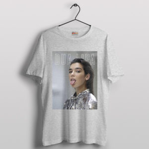 Tongue Dua Lipa Cover Album Sport Grey T-Shirt