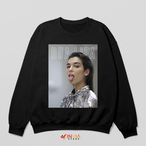 Tongue Dua Lipa I Need You Black Sweatshirt