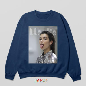 Tongue Dua Lipa I Need You Navy Sweatshirt