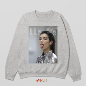 Tongue Dua Lipa I Need You SPort Grey Sweatshirt