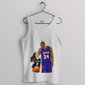 Tribute NBA Last Game Kobe Gigi Bryant Sport Grey Tank Top