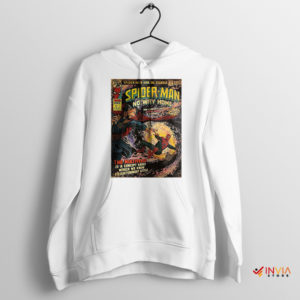 Vintage Comic Spider Man Dr Strange White Hoodie