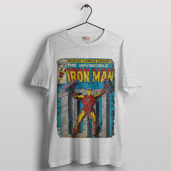 Vintage The Invincible Iron Man Sport Grey T-Shirt
