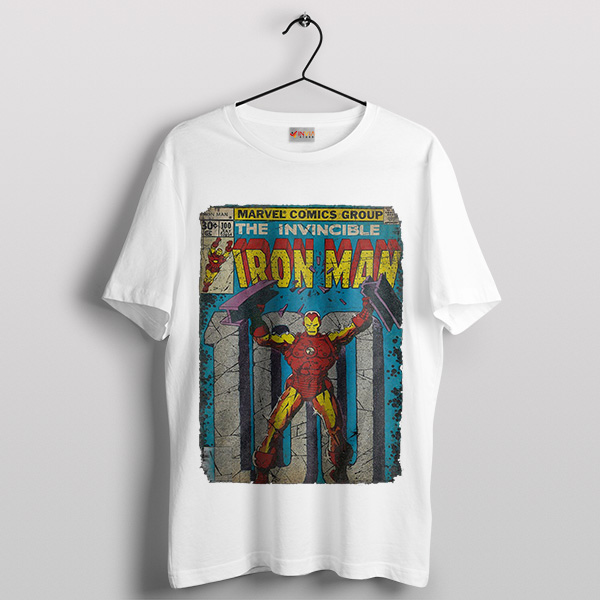Vintage The Invincible Iron Man White T-Shirt