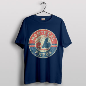 1969 Montreal Expos Distressed Logo Navy T-Shirt