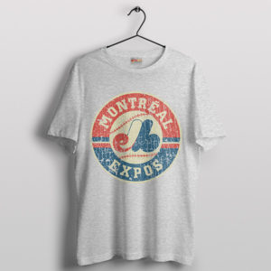 1969 Montreal Expos Distressed Logo Sport Grey T-Shirt