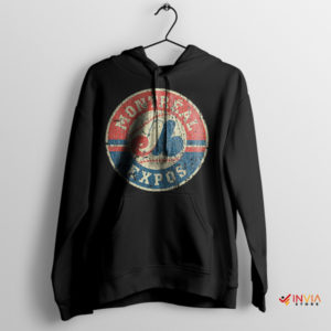 1980 Montreal Expos Vintage Logo Black Hoodie