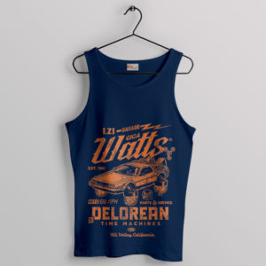 1981 DMC Delorean Engine Vintage Navy Tank Top1981 DMC Delorean Engine Vintage Navy Tank Top