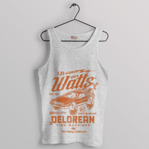 1981 DMC Delorean Engine Vintage Sport Grey Tank Top