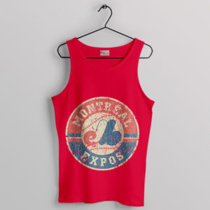 1982 Montreal Expos Distressed Logo Red Tank Top
