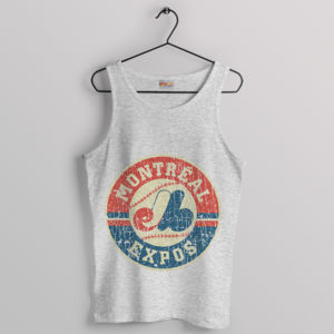 1982 Montreal Expos Distressed Logo Sport Grey Tank Top