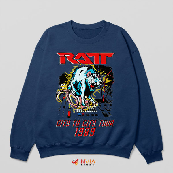 1989 City to City Tour Ratt Navy Sweatshirt