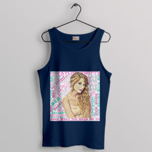 1989 Taylor Swift Collage Songs Navy Tank Top