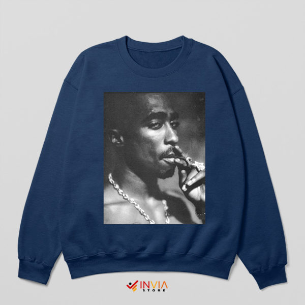 2Pacalypse Now Tupac Shakur Smoke Navy Sweatshirt