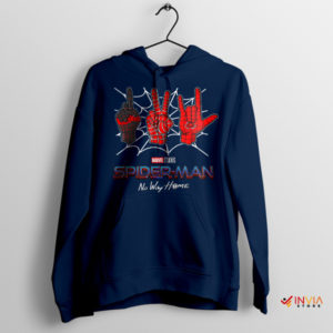 3 Peter Parker Hands No Way Home Navy Hoodie