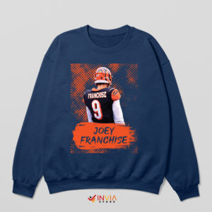 9 Joe Burrow Meme Franchise Navy Sweatshirt