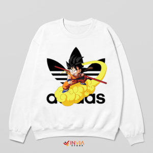 Adidas Anime Goku and Nimbus White Sweatshirt