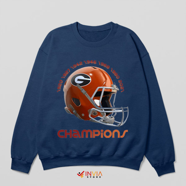 All Champions Georgia Bulldogs Gear Navy Sweatshirt