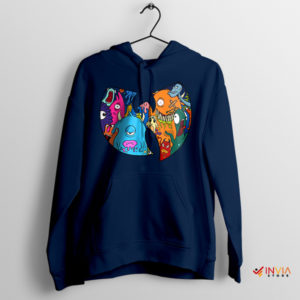 All Monster Inc Characters Wu-Tang Clan Navy Hoodie