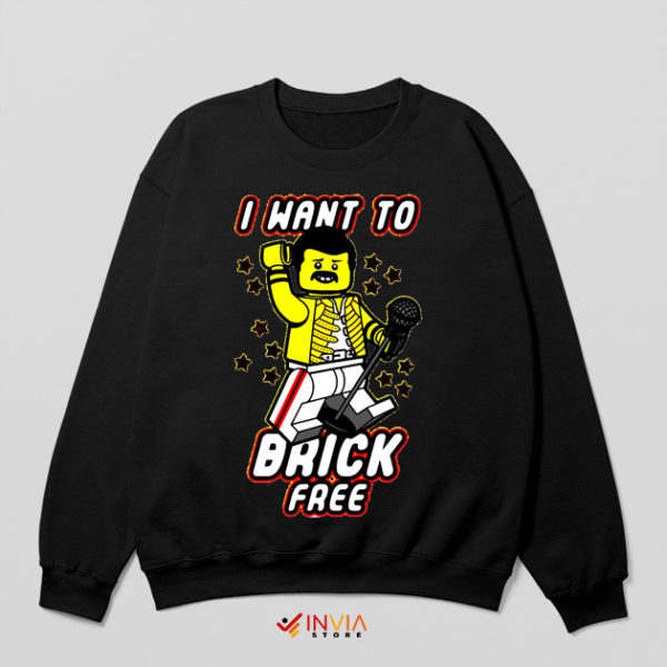 Amazing Brick Lego Freddie Singing Black Sweatshirt