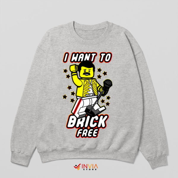 Amazing Brick Lego Freddie Singing Sport Grey Sweatshirt