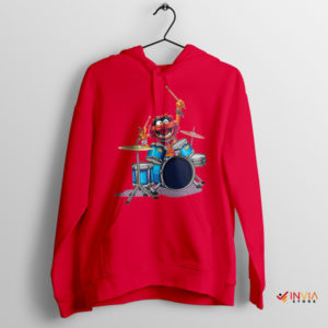 Animal Muppets Drum Solo Merch Red Hoodie