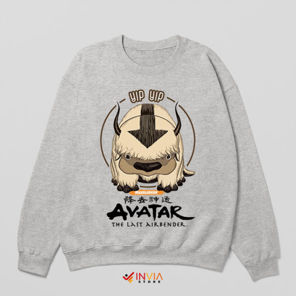 Appa the Legend of Aang Yip Yip Sport Grey Sweatshirt