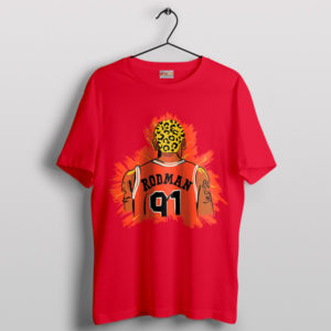 Art Bulls Dennis Rodman Spouse Red T-Shirt