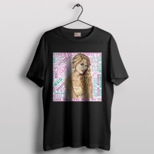 Art Collage Songs Taylor Swift Lover Black T-Shirt