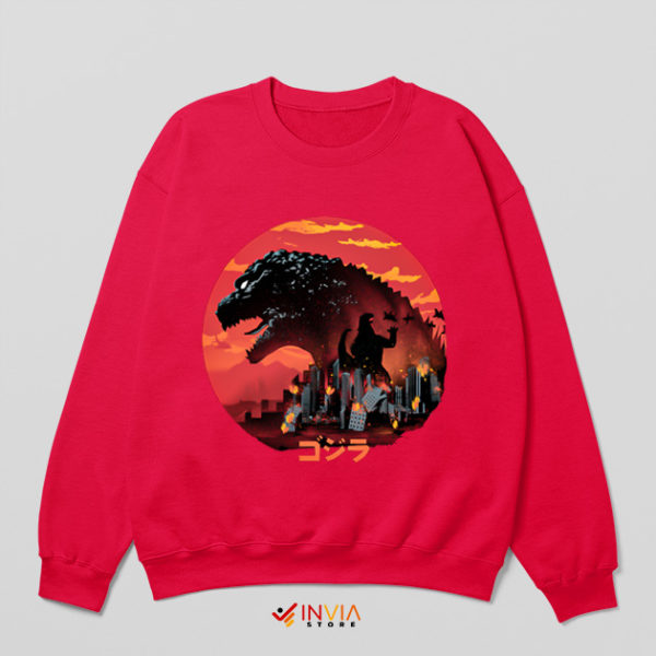 Art Godzilla King of the Monsters Red Sweatshirt