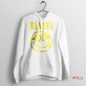 Banana Minions Smells Like Teen Spirit White Hoodie