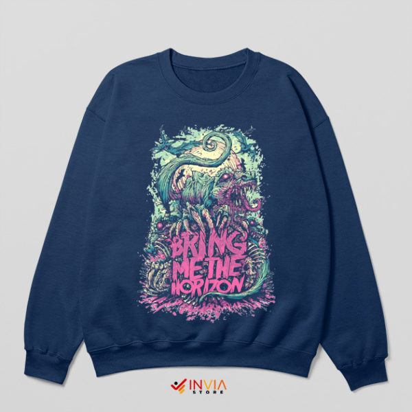 Band BMTH Album Graphic Art Navy Sweatshirt