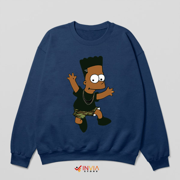 Bart Costume Black Lives Matter Navy Sweatshirt
