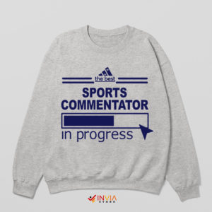 Become Sports Commentator Adidas Sport Grey Sweatshirt
