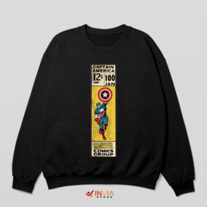 Best Captain America Comic Runs 12c Black Sweatshirt